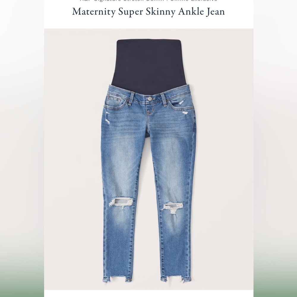 Abercrombie & Fitch Super Skinny Maternity Ankle Jean 28R